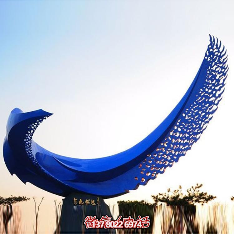 不銹鋼雕塑裝置，繽紛綠化帶景觀