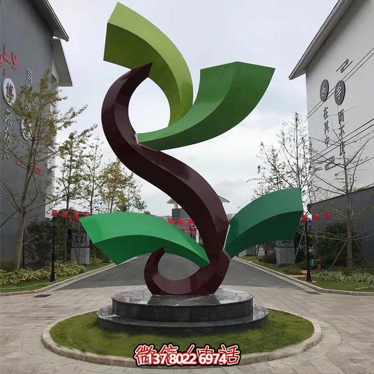 雕塑般的不銹鋼創意景觀，為你的小區或別墅增添幾何美感