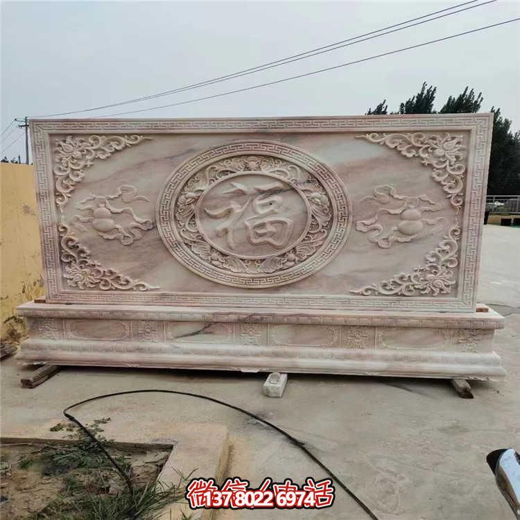 浮雕園林晚霞紅庭院門(mén)口影壁