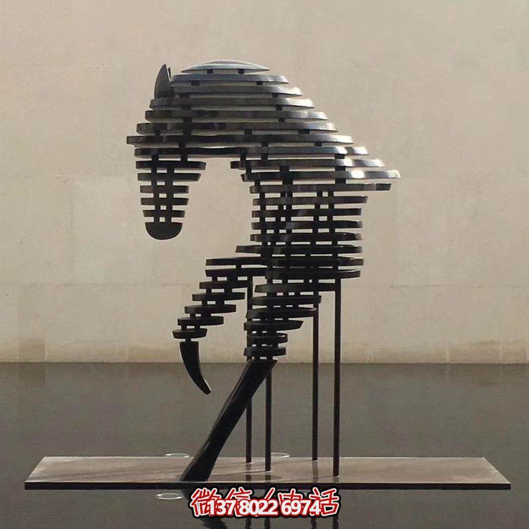 創(chuàng)意不銹鋼抽象馬園林景觀(guān)雕塑